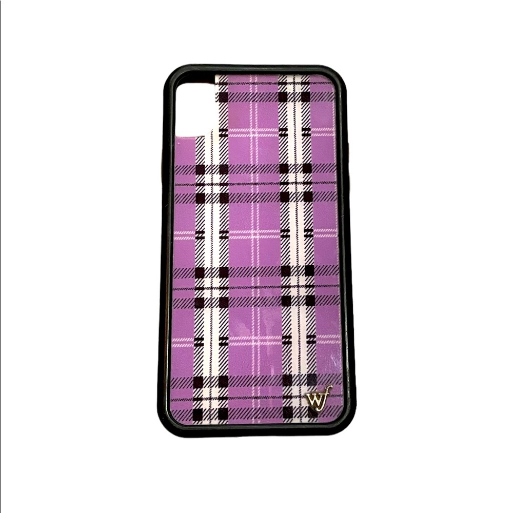 Wildflower Purple Plaid iPhone XR Case